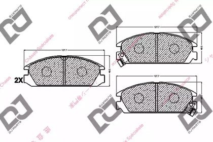 Комплект тормозных колодок DJ PARTS BP1216